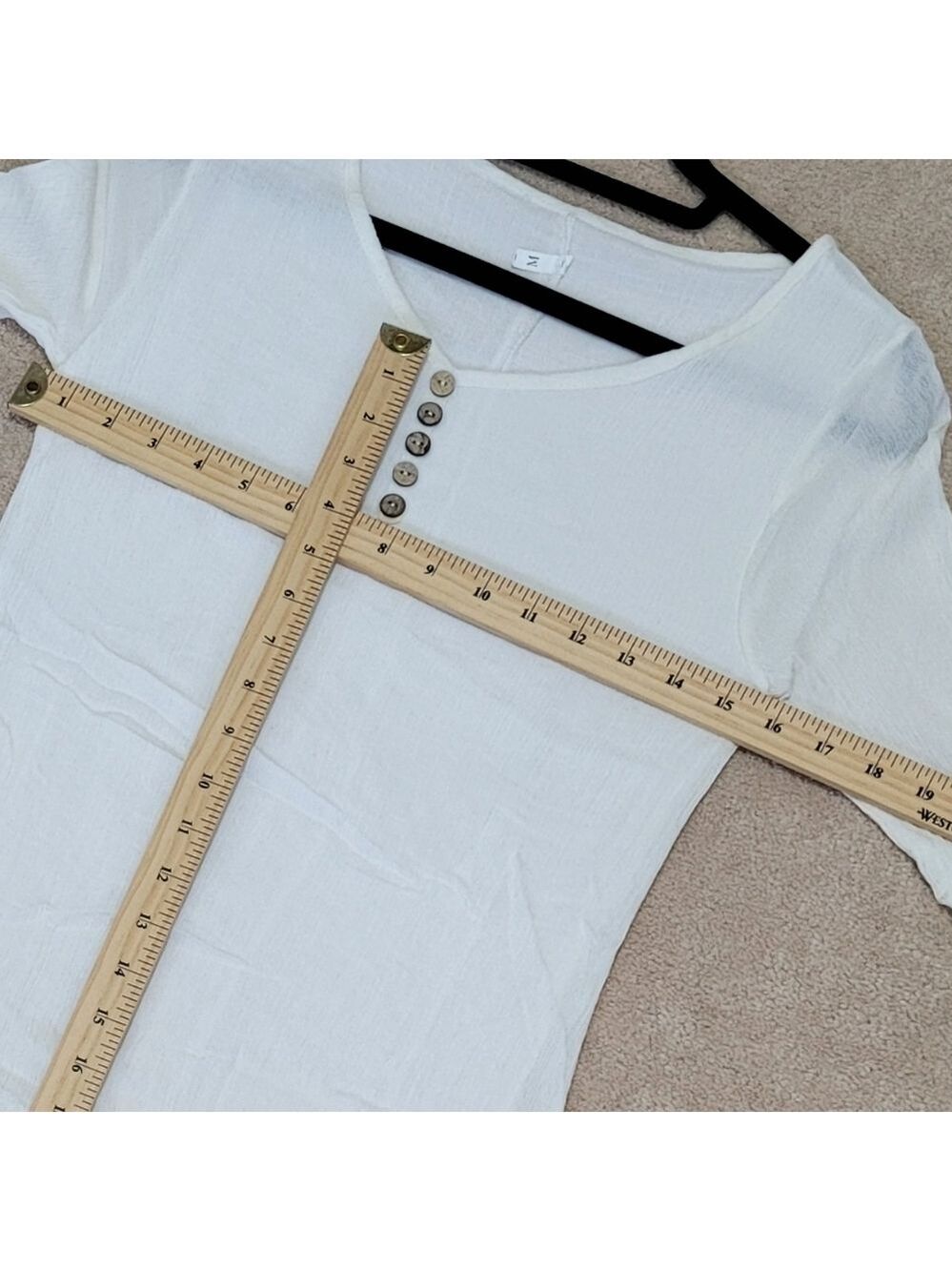 Dayou coastal linen white layered dress, small - Picture 13 of 16
